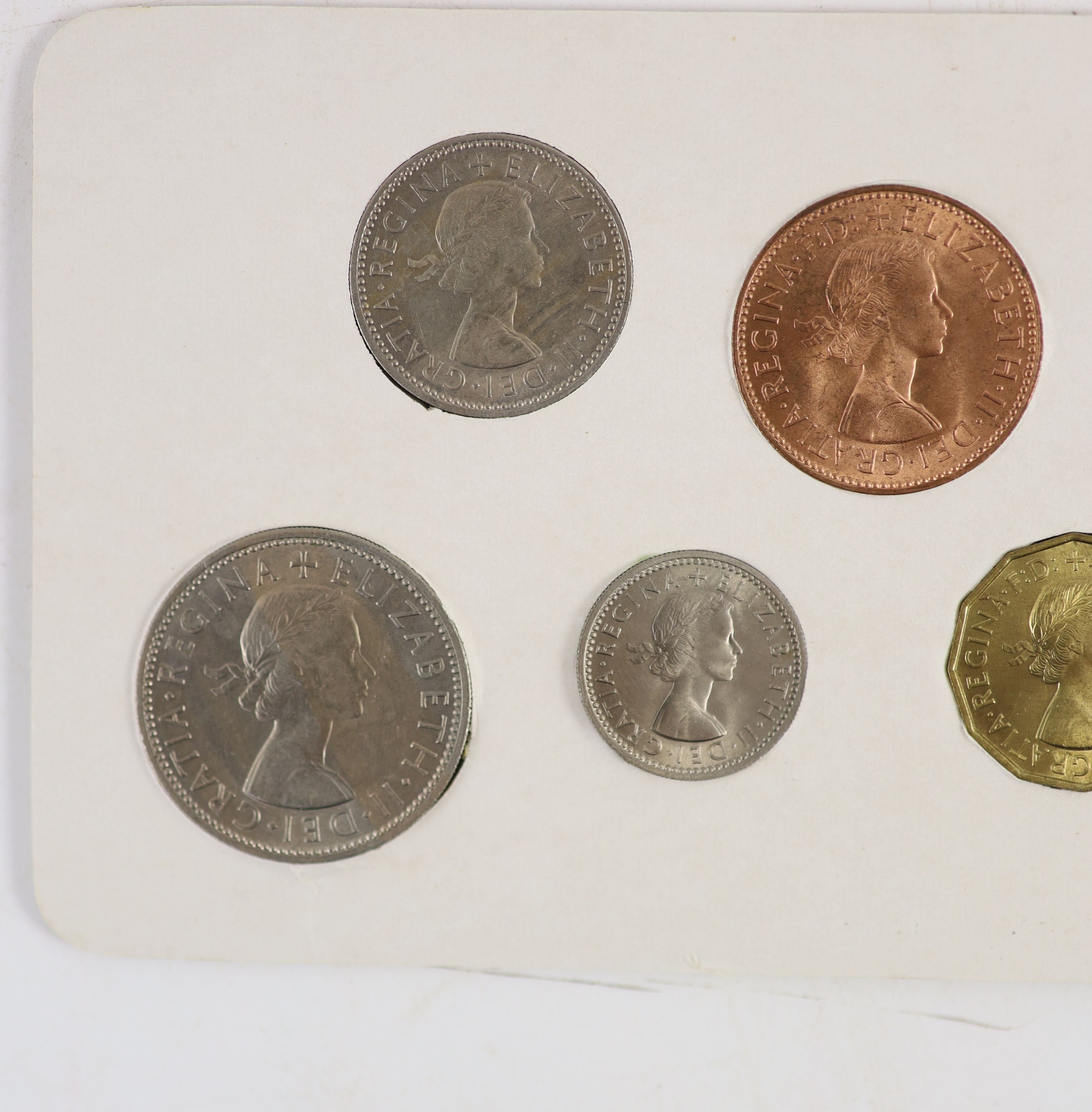 Queen Elizabeth II pre-decimal specimen coin sets for 1953 - 1967, first and second issues, all EF/UNC (15 sets), including 1954, 1957-1959 halfcrowns, florins and shillings, scarce in high grade